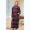 ADR Women's Zip Up Robe with Hood, Women's Long Zipper Robe, Warm Cozy Hooded Bathrobe - 2 of 3