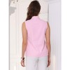 INSPIRE CHIC Women's Office Sleeveless Striped Tie Neck Casual Shirts - 3 of 4