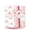 Hudson Baby Infant Girl Cotton Flannel Burp Cloths, Creative Rainbow 7-Pack, One Size - 2 of 4