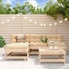 vidaXL Garden Lounge Set Natural Wood Solid Pine Wood (Untreated) Large - Natural Pine - 2 of 4