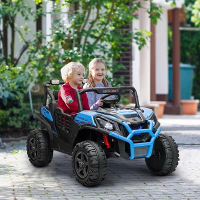 Blue 24V 2-Seater Ride-On Off-Road Toy Truck