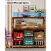 Coffee Bar Cabinet 55", Large Kitchen Hutch,Built-in Power Outlet, Tall Buffet Cabinet with Barn Sliding Door, Wine Glass Rack & Ample Storage - 4 of 4