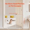 VEVOR Baby Gate, 26-48 Inches Adjustable Width, 36 Inches High Dog Gate, for Child Pet Security, Pressure Mount Kit, Wall Cups, One-Hand Open, White - 2 of 4