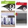 Yescom 39"X29" Window Awning Door Canopy Polycarbonate Anti-UV30+ Cover Outdoor Rain Snow Protection Patio Brown Board - 3 of 4