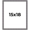 PosterPalooza | Textured Grey Picture Frame - UV Acrylic, Foam Board Backing, Hanging Hardware - 2 of 4