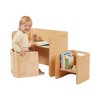 ECR4Kids Bentwood Multipurpose Table and Chair Set, Natural, 3-Piece - 3 of 4