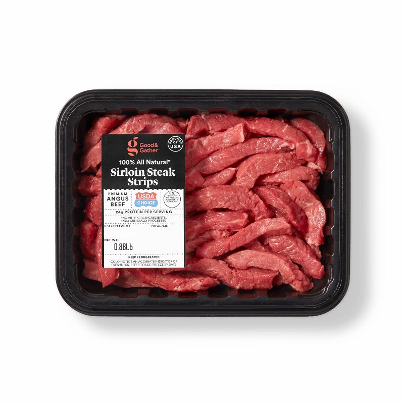 USDA Choice Angus Beef Steak Strips - 14oz - Good &#38; Gather&#8482;, 1 of 5