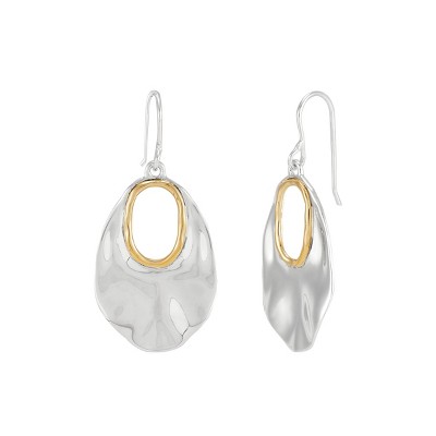 Silpada 'Elevated' Sterling Silver with 18K Yellow Gold Plating Drop Earrings