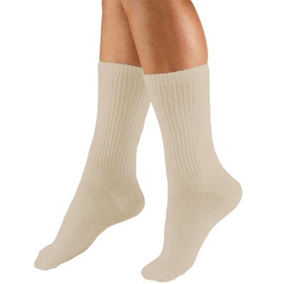 Truform Compression Socks, 15-20 mmHg, Men's Crew Length Mid-Calf Cushion Foot Socks