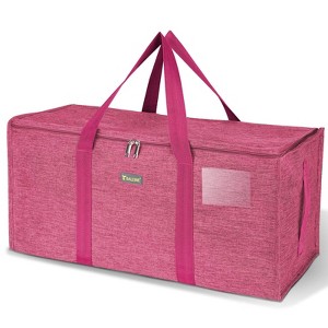 HOMLUX Extra Large Oxford Storage Tote Bag with Zipper, Washable &  Foldable - 1 of 4