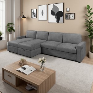 103.9" Convertible U-Shaped Sectional Sofa with Storage & USB - 1 of 4