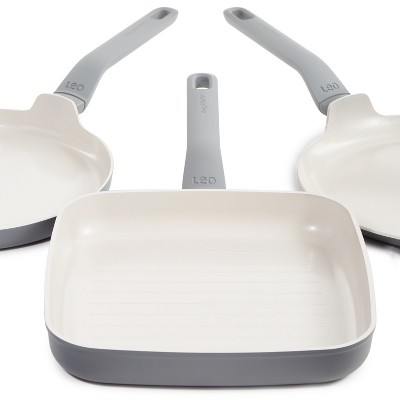 Gray Nonstick Ceramic Pancake Pan with Recycled Aluminum