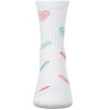 Memoi Girls Cozy Ribbed Cotton Blend "Graffiti Heart" Crew Sock - 2 of 4