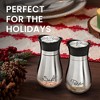 Juvale Stainless Steel Salt and Pepper Shakers Set with Glass Bottom, Perforated "S" and "P" Caps - Modern Kitchen Decor (4oz) - 3 of 4
