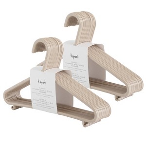 3 Sprouts Wheat Straw Hangers 30 pack - Beige - 1 of 4