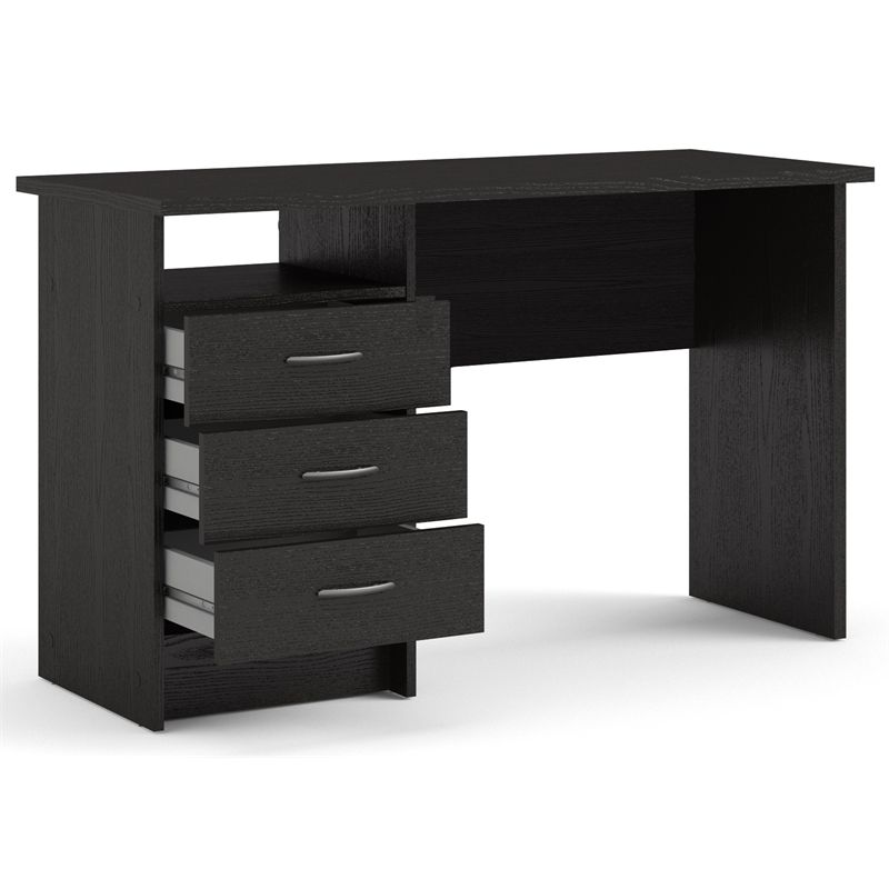 Tvilum Whitman Desk with 3 Drawers in Black Woodgrain, 1 of 9