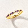 Ross-Simons 1.20 ct. t.w. Amethyst and .40 ct. t.w. White Zircon Eternity Band in 18kt Gold Over Sterling - 4 of 4