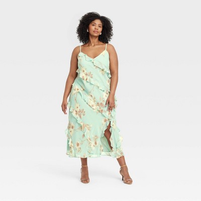 Women's Ruffle Maxi Slip Dress - A New Day™