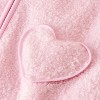 Baby Girls' Heart Fuzzy Jacket - Cloud Island™ Pink - 4 of 4