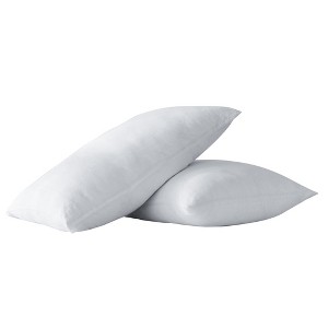 HomeRoots Set of Two White Linen King Pillowcases - 1 of 3