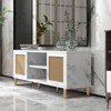 TV Stands for Living Room, TV Stand for 65 Inch TV,  White Modern TV Console Table, Television Stands with Storage, Low TV Console Media Cabinet - 4 of 4