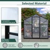Gulches 6x10FT Walk in Polycarbonate Greenhouse Aluminum Frame Lockable Door Adjustable Roof Vent UV Guard Quick Setup Backyard Patio - 4 of 4