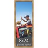 PosterPalooza | 8x24 Thin Bamboo Picture Frame, UV Acrylic, 2 Finishes - Gold and Brown - 2 of 4