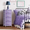 Sorbus 4 Drawers Chest Nightstand - Storage for Closet, Home, College Dorm - Features Steel Frame, Wood Top, & Fabric Bins - 2 of 4