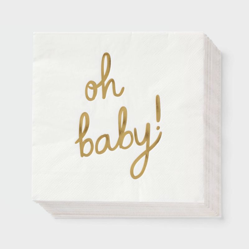 30ct &#39;Oh Baby&#39; Lunch Napkins - Spritz&#8482;, 1 of 7