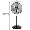 Hurricane Oscillating Stand Fan – 3-Speed, Quiet, Powerful, Adjustable Height, Durable Design for Home, Office, and Greenhouse - 4 of 4