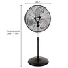 Hurricane Oscillating Stand Fan – 3-Speed, Quiet, Powerful, Adjustable Height, Durable Design for Home, Office, and Greenhouse - image 2 of 4