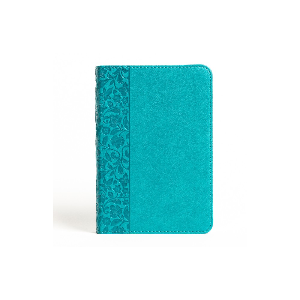 NASB Large Print Compact Reference Bible, Teal Leathertouch - by Holman Bible Publishers (Leather Bound)
