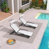 PURPLE LEAF Outdoor Chaise Lounge Chair Set of 2 Patio Pool Lounger Chairs with Wooden Armrest Sunbathing Tanning Recliner for Outside Backyard - 2 of 4