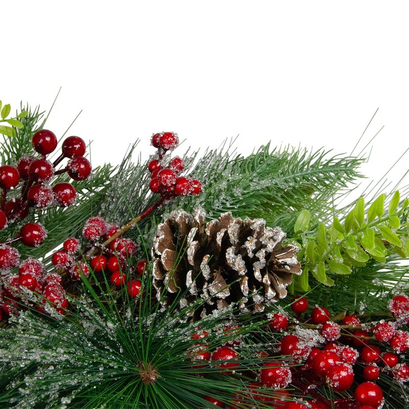 Northlight Iced Red Berries and Mixed Pine Artificial Christmas Wreath - 32 inch, Unllit, 5 of 6