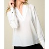 Women's V-Neck Blouse - LUMIERE - 4 of 4