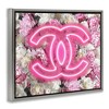 Stupell Industries Pink Neon Glam Flowers, 31" x 25" - 3 of 4