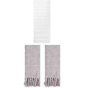 REGALWOVEN 3 Packs Solid Absorbent Soft Cotton Hand Towels 14" x 30" - 1 of 4
