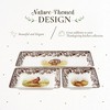 Spode Woodland 3-Piece Porcelain Tray Set - Turkey, Pheasant, Otter Wildlife Art, Great - Stackable Design, Dishwasher Safe, Oven Safe - 3 of 4