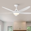 YUHAO 48 in. Indoor Modern Contemporary ABS Blades Integrated Dimmable LED Ceiling Fan with Light and Remote Control - 2 of 4