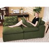 TIRAMISUBEST 39 inch Compression Sofa 2/4/6 Seats Chenille Foldable Floor Bed Fixed Frame Single Seater Boneless Modular Living Room Bedroom - 3 of 4