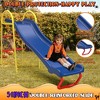 BABYYER Slide and Swing Set, Heavy-Duty Metal Playset with 1 Saucer, 1 Belt Seat and Blow Molded Slide Outdoor Playground Set for Kids - 2 of 4