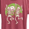 Women's - Instant Message - Dancing Skeletons Short Sleeve Graphic T-Shirt - 2 of 4