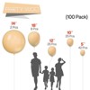 PartyWoo Balloons Nude Beige Apricot 36 18 12 10 5 Inch 100 pcs - 2 of 4