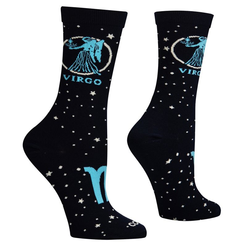 Cool Socks, Zodiac Sign Fun Astrology Gifts for Women, Crew Length, Adult, 3 of 6