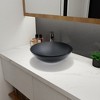 ChicFurnit Bathroom Sinks Tempered Glass Rectangle Vessel Sink Versatile Design for Bathroom, Grey, 16.5"*16.5"*5.7" - 4 of 4
