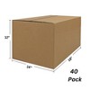 UOFFICE Bundle of 40 Corrugated Boxes 18" x 14" x 12" - 2 of 4
