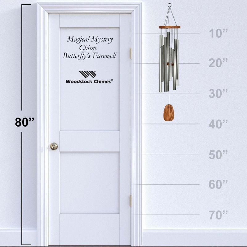 Woodstock Wind Chimes Signature Collection, Magical Mystery Chimes Silver Wind Chime, 4 of 12