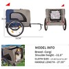 Lyngins Outdoor Foldable Dog Stroller with All-Terrain Wheels, Dog Bike Trailer with Weatherproof Fabric, Pet Bike Trailer Dog Cart for Bicycle - 4 of 4