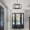 DORESshop 6-Light Black and Gold Pendant Chandelier E12 Hanging Light Fixture for Dining Room with No Bulbs Included - 4 of 4
