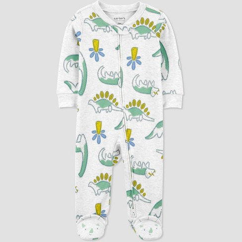 Carter's Just One You® Baby Boys' Dino Footed Pajama - Gray Newborn ...